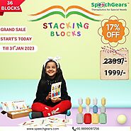 SpeechGears Stacking Blocks Tactile Sensory Tools for Special Needs children