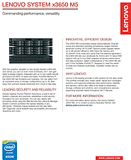 Lenovo System x3650 M5 Rack Server