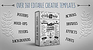 Mega Bundle of over 160 Graphic Design Templates, Logos, Mock-Ups, Web Graphic, Backgrounds, Print, Cards and more
