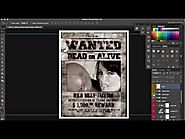 Old Western Wanted Poster Template Photoshop Tutorial Scarab13