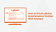 How To Create JQuery Autocomplete Text Box With Example