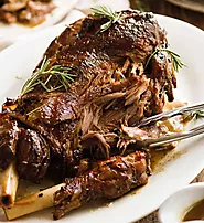 Slow-cooked lamb with onions on dinnervia