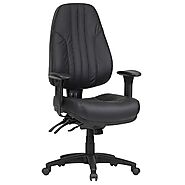 Rover High Back Leather Ergonomic Office Chair - Cassa Vida