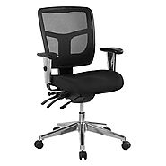 Oyster Low Back Mesh Ergonomic Office Chair with Adjustable Arm - Cassa Vida