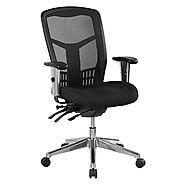 Oyster Medium Back Mesh Ergonomic Office Chair with Adjustable Arms - Cassa Vida