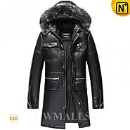 CWMALLS® Albuquerque Leather Down Jacket Patent CW890000