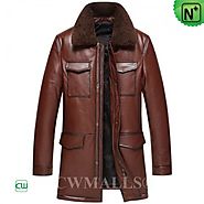 CWMALLS® New York Vintage Leather Down Coat CW817002