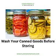Wash your canned goods before storing