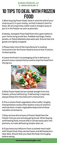 10 Tips to Deal with Frozen Food