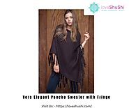 Beautiful Vera Elegant Poncho Sweater Perfect choice for Any Occasion | Love Shushi