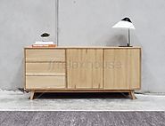 Copenhagen Solid Oak Sideboard Buffet