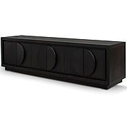 Bonnie 2m Wooden TV Entertainment Unit - Textured Espresso Black - Cassa Vida