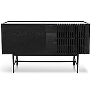 Onito 120cm Wooden Buffet Unit - Full Black - Cassa Vida