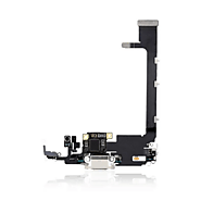 Charging Port Kabel Ladebuchse mit Board Kompatibel für iPhone 11 Pro Max (Silber) (Premium)