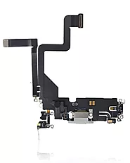 Charging Port Flex Kabel Kompatibel für iPhone 14 Pro (Premium) (Silver)