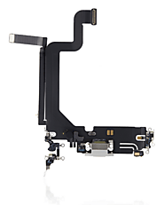 Charging Port Flex Kabel Kompatibel für iPhone 14 Pro Max (Premium) (Silver)
