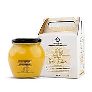 Details about  Anveshan A2 Desi Cow Ghee 500 mL | Glass Jar | Bilona Method | Curd-Churned |...