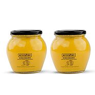 Anveshan A2 Vedic Bilona Cow Ghee in Glass Jar, 1 Litre (500 ml * 2) (Pack of 2) (Made from Curd by Traditional Bilon...