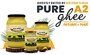 Divya Kamdhenu Gir Cow Organic A2 Ghee Vedic Bilona Method Grassfed Cultured Traditional Curd Bilona Ghee, Glass Bott...