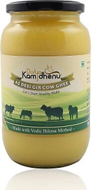 Divya Kamdhenu A2 Desi Cow Ghee ( Bilona Method ) 1 Litre 1000Ml Ghee 1 L Glass Bottle Price in India - Buy Divya Kam...