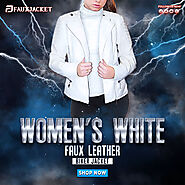 Women’s White Faux Leather Biker Jacket