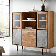 Jarrah Crokery Cabinet-The Home Dekor