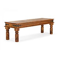 Solid Wood Vintage Dining Bench Small