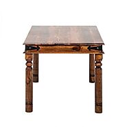 Solid Sheesham Wood Vintage Dining Table 5 Seater