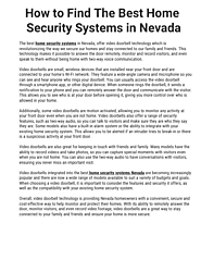 How to Find The Best Home Security Systems in Nevada