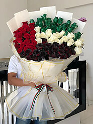 Floral Patriotism: Brighten UAE National Day with Our Flag-Themed Bouquet!