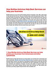 McAfee Antivirus Help Desk Services Techmancare - Issuu