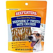 Beefeaters Beefhide 5" Twists with Chicken Treats for Dogs