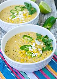 Healthy, testy and Easy Instant Pot Mexican Street Corn Soup Recipe Online On dinnervia