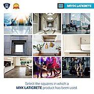 Select the squares in which a MYK LATICRETE product has been used.