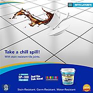 Take a chill spill with stain resistant tile joints.