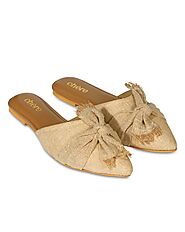 Brown Jute Knot Strap Mules – Chere