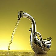 Aquafaucet Swan Vessel Vanity Mixer Tap Chrome Brass Two Handles Bathroom Sink Faucet At FaucetsDeal.com