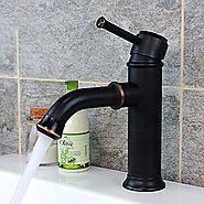 Antique Brass Oil-rubbed Bronze Single Handle Bathroom Sink Faucet At FaucetsDeal.com