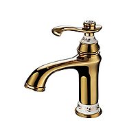 Ti-PVD Finish One Hole Single Handles Bathroom Sink Faucet At FaucetsDeal.com