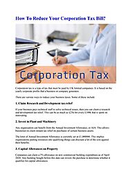 How To Reduce Your Corporation Tax
