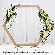 Captivate Your Memories with this Exquisite Handcrafted Hexagon Wedding Frame, Made with Premium Wood, Perfect for Sh...