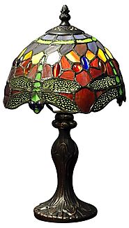 Red Dragonfly Tiffany Lamp