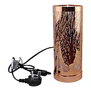 Woodland Design Colour Changing LED Lamp & Aroma Diffuser in Rose Gold