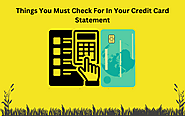 Things You Must Check For In Your Credit Card Statement