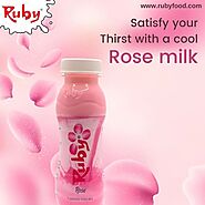 The Best Refreshing Rose Milk and Drink, Ruby Rose Milk.