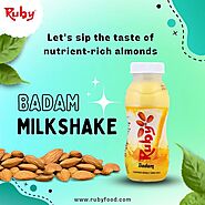 Best Refershing drink Ruby Badam Milk.