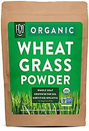 Organic Wheat Grass Powder | Grown in USA | 100% Whole Leaf | 32oz/907g Resealable Kraft Bag | by FGO