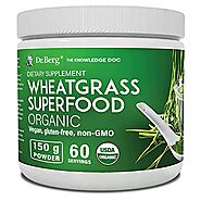 Dr. Berg's Wheatgrass Superfood Powder - Raw Juice Organic Ultra-Concentrated Rich in Vitamins and Nutrients - Chloro...