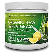 Dr. Berg's Raw Wheatgrass Juice Powder (60 Servings) - USDA Certified Organic Wheatgrass Powder w/ Chlorophyll, Trace...