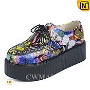 Womens Printed Flatform Shoes CW301401 - cwmalls.com